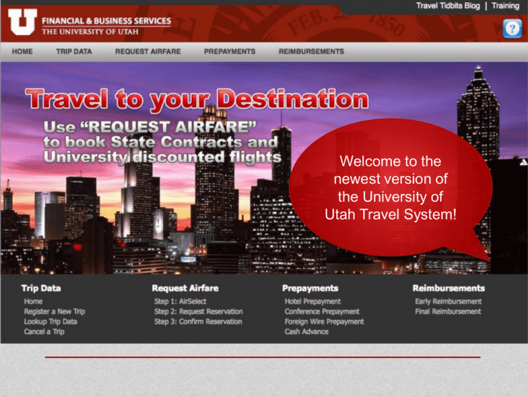 university of utah travel expenses