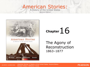 16 American Stories: The Agony of Reconstruction