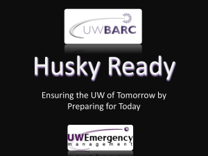 Husky Ready Ensuring the UW of Tomorrow by Preparing for Today