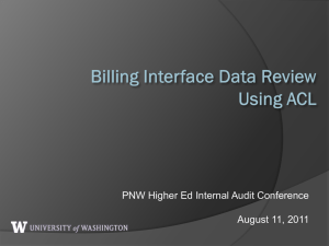 PNW Higher Ed Internal Audit Conference August 11, 2011