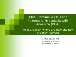 Tibial Hemimelia (TH) and Pulmonary Hypoplasia with Anasarca (PHA)