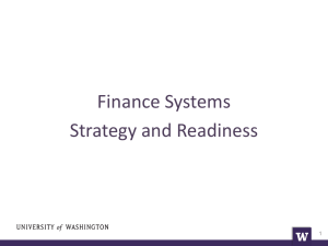 Finance Systems Strategy and Readiness 1