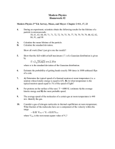 Modern Physics Homework #2