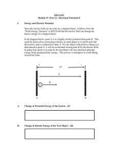 PHYS105 Module IV (Part 2) - Electrical Potential II  I.