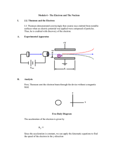 Module 6 - The Electron and The Nucleus  I.