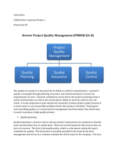 Project Quality Management Planning