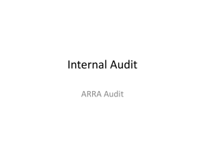 Internal Audit ARRA Audit