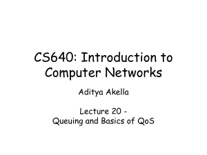 CS640: Introduction to Computer Networks Aditya Akella Lecture 20 -