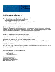 Crafting Learning Objectives