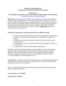 REQUEST FOR PROPOSALS Comprehensive School-Based Health Center Program  Offered by the