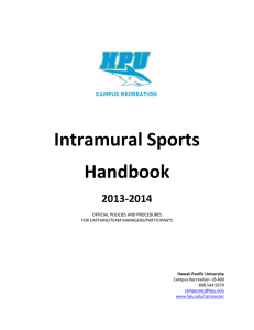 Intramural Sports Handbook  2013-2014