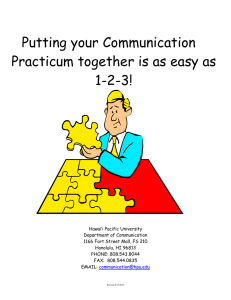 Putting your Communication Practicum together is as easy as 1-2-3!