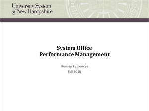System Office Performance Management Human Resources Fall 2015