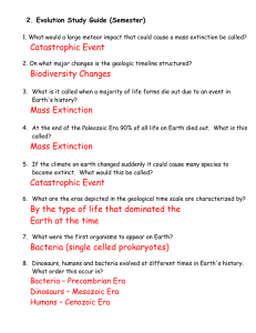 Catastrophic Event 2. Evolution Study Guide (Semester)