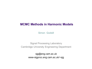 MCMC Methods in Harmonic Models Simon  Godsill Signal Processing Laboratory