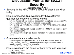 Discussion Points for 802.21 Security