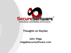 Thoughts on KeySec John Viega