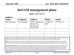 dot1AM management plane Date: Authors: Name