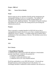 Project : P802.1a?  Title : Secure Device Identity