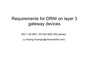 Requirements for DRNI on layer 3 gateway devices Lu Huang ()