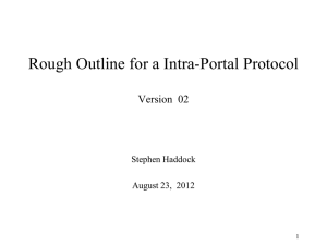 Rough Outline for a Intra-Portal Protocol Version  02 Stephen Haddock