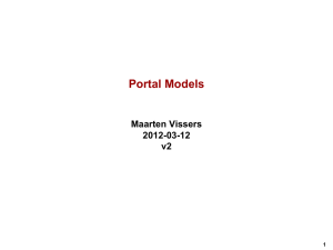 Portal Models Maarten Vissers 2012-03-12 v2