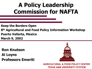 A Policy Leadership Commission for NAFTA