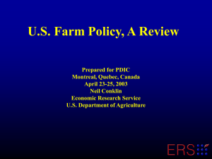 U.S. Farm Policy, A Review