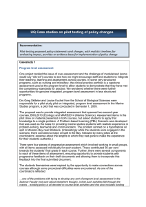 UQ Case studies on pilot testing of policy changes