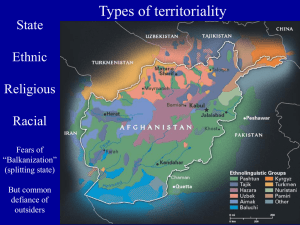 Types of territoriality State Ethnic Religious