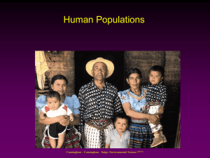 Human Populations Cunningham - Cunningham - Saigo: Environmental Science 7 th Ed.