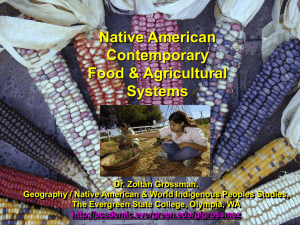 Native American Contemporary Food &amp; Agricultural Systems