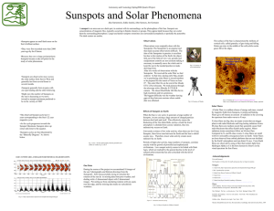Sunspots and Solar Phenomena