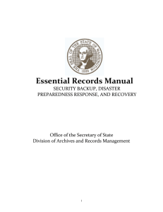 Essential Records Manual