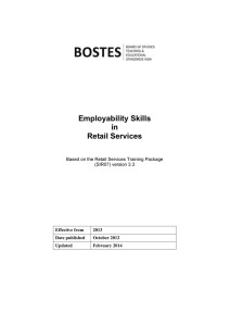 Employability Skills in Retail Services