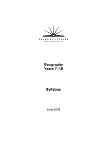 Geography –10 Years 7