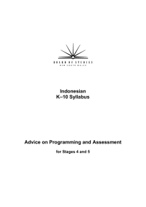 Indonesian –10 Syllabus K