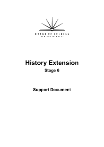 History Extension  Stage 6 Support Document