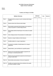 Life Skills Outcomes Worksheet Higher School Certificate  Textiles and Design Life Skills