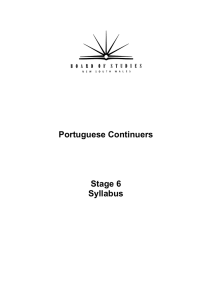 Portuguese Continuers Stage 6 Syllabus
