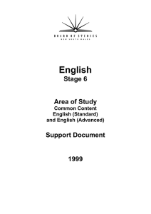 English  Stage 6 Area of Study