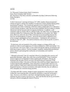 MEMO  To: Wisconsin Criminal Justice Study Commission From: Byron Lichstein, Staff Attorney