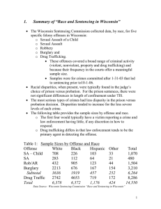 Summary of “Race and Sentencing in Wisconsin” 1.