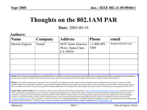 Thoughts on the 802.1AM PAR Date: Authors: Name