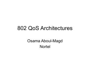 802 QoS Architectures Osama Aboul-Magd Nortel