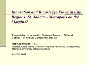Innovation and Knowledge Flows in City Margins?