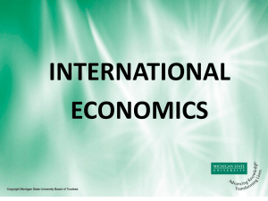 INTERNATIONAL ECONOMICS