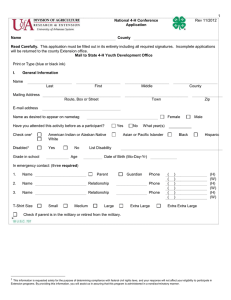 1 Rev 11/2012 will be returned to the county Extension office.