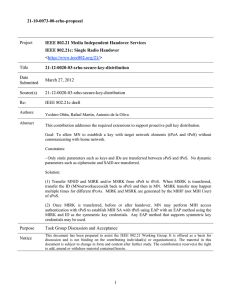 21-10-0073-00-srho-proposal IEEE 802.21 Media Independent Handover Services IEEE 802.21c: Single Radio Handover