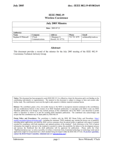 July 2005  doc.: IEEE 802.19-05/0024r0 IEEE P802.19